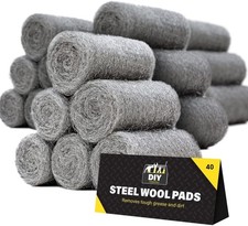 0000 Steel Wool for Mice Control - 40 Pack Fine Grade Stainless Wool...
