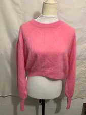 LoveShackFancy Candela Pullover French Pink Sweater Size S NWT 100% Cashmere