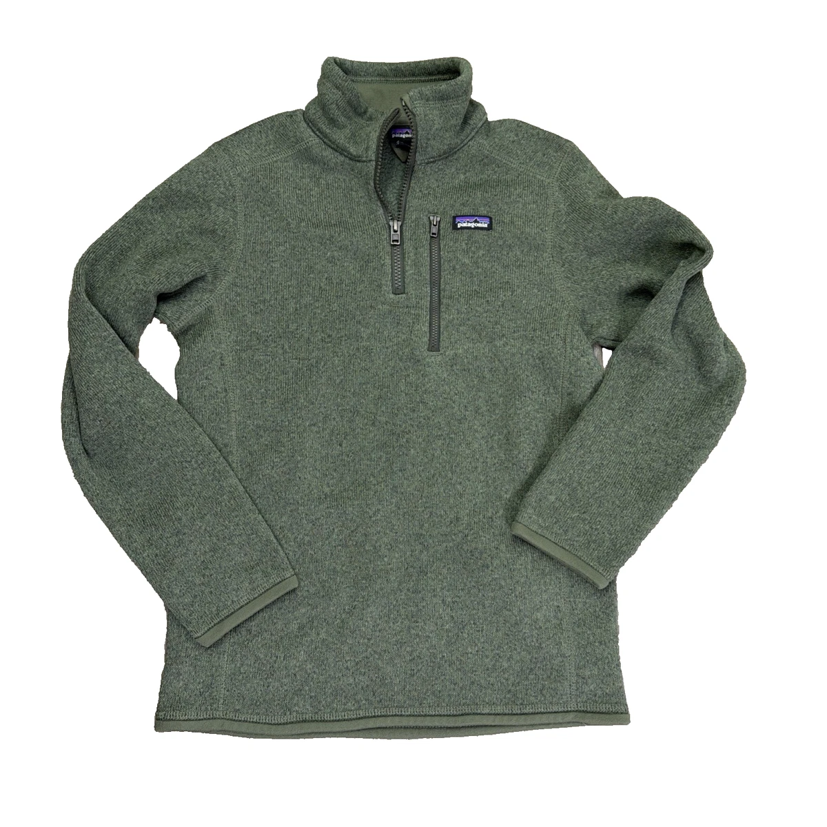 Patagonia Heathered Gray Lime Green Kids Youth Backpack One Size Patagonia Green Fleece Unisex Kids main image 3