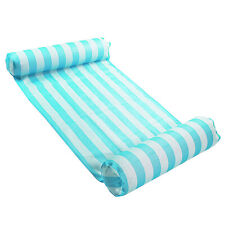 COMFY FLOATS Inflatable Striped Hammock Pool Float, Teal Open Box 