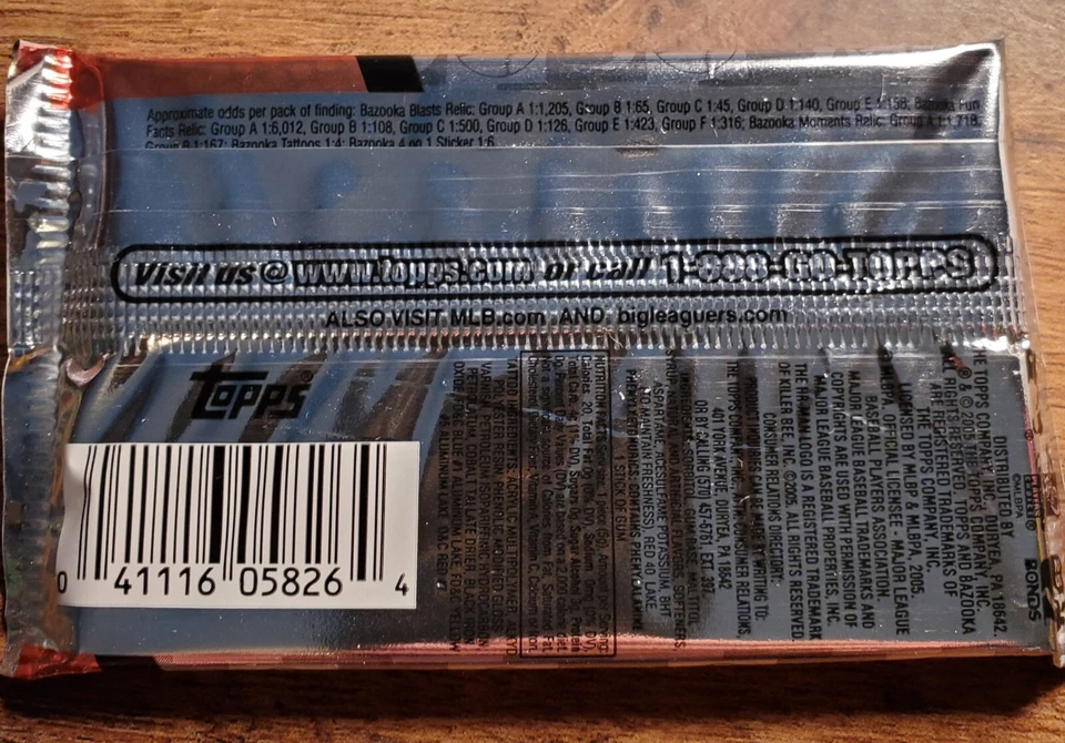 2005 Topps Bazooka Baseball packs 8 cards - Image 2 of 2