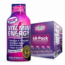(48 Pack) Vitamin Energy® Immune+ Grape Energy Shots, Clinically Proven