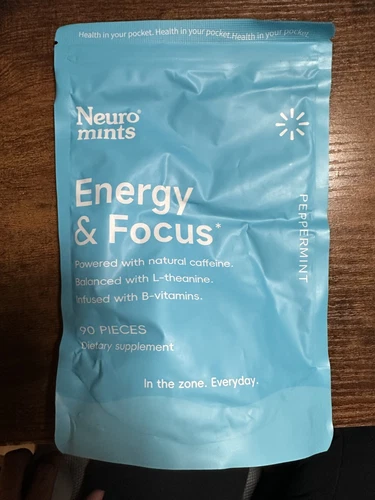 Neuro Mint with L-theanine, B-12, and Caffeine - 90 Pcs for Brain Energy & Focus