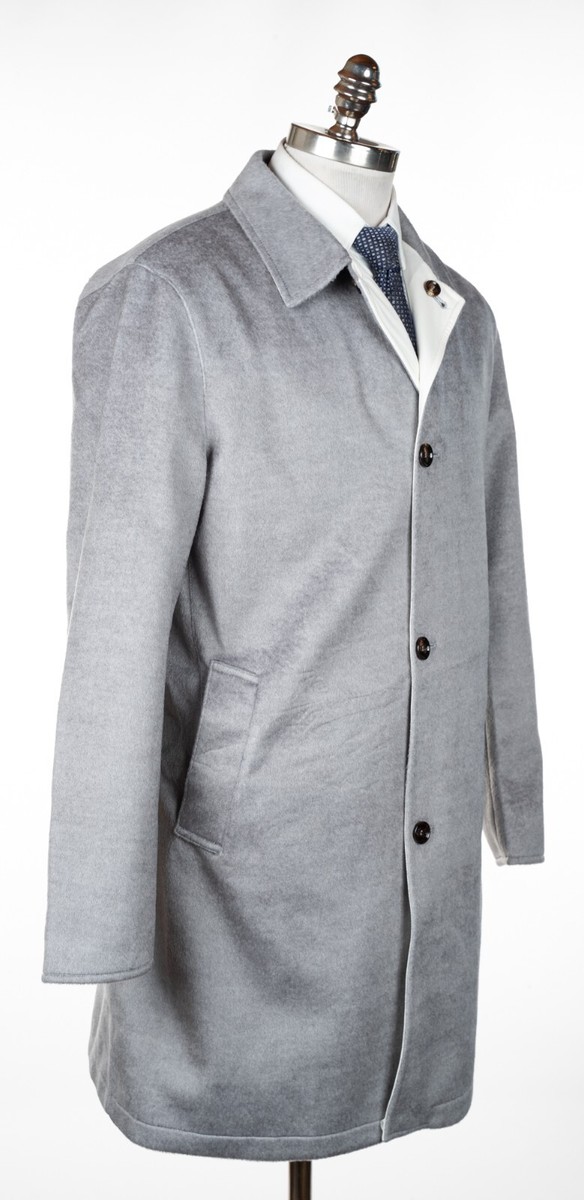 コートその他 KIRED PARANA CASHMERE COAT (WPARANAW.68185 07 GREY GREEN) KIRED Gray Reversible Overcoat All Seasons Cashmere Regular
