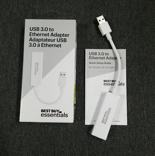 Best Buy Essentials USB 3.0 to Gigabit Ethernet Adapter RJ45 LAN