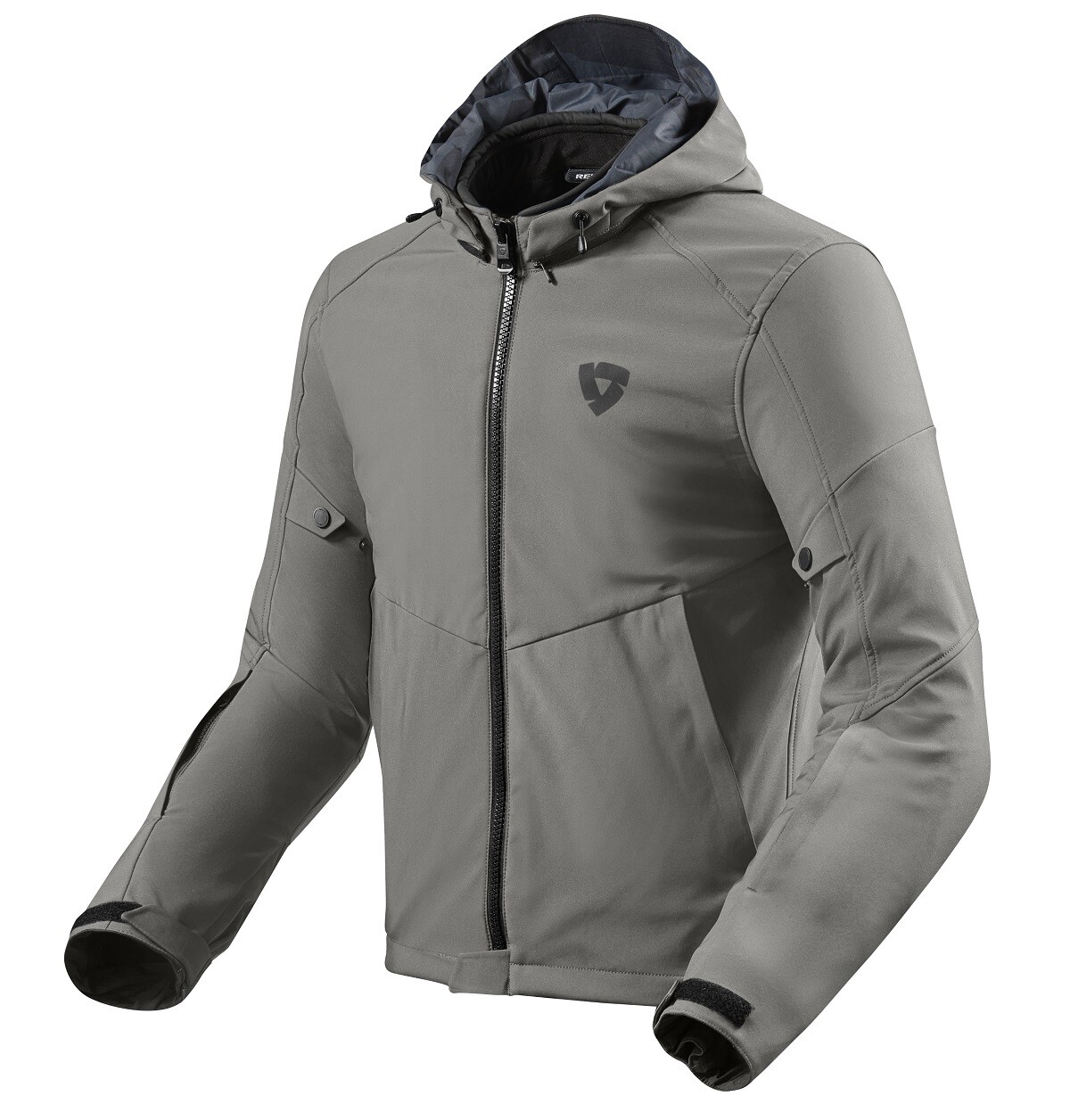 GIACCA JACKET MOTO REV'IT AFTERBURN BURN 2 H2O SOFTSHELL GRIGIO GREY TG XXL