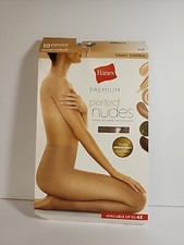 Hanes Premium Women's Perfect Nudes Control Top Silky Sheer Pantyhose Small