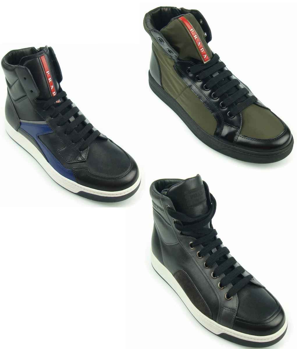 Hi top prada clearance sneakers