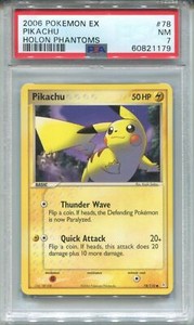 Pokemon Ex Holon Phantoms #78 Pikachu PSA 7