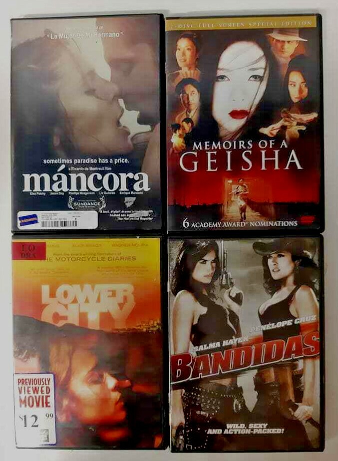 GEISHA / MANCORA / LOWER CITY / BANDIDAS / 4 DVD Movie LOT