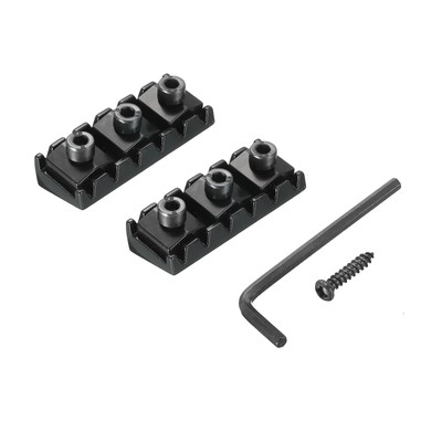 Metall Gitarrensaite Sicherungsmutter E-Gitarre Tremolo Brücke Schloss schwarz 2er Set