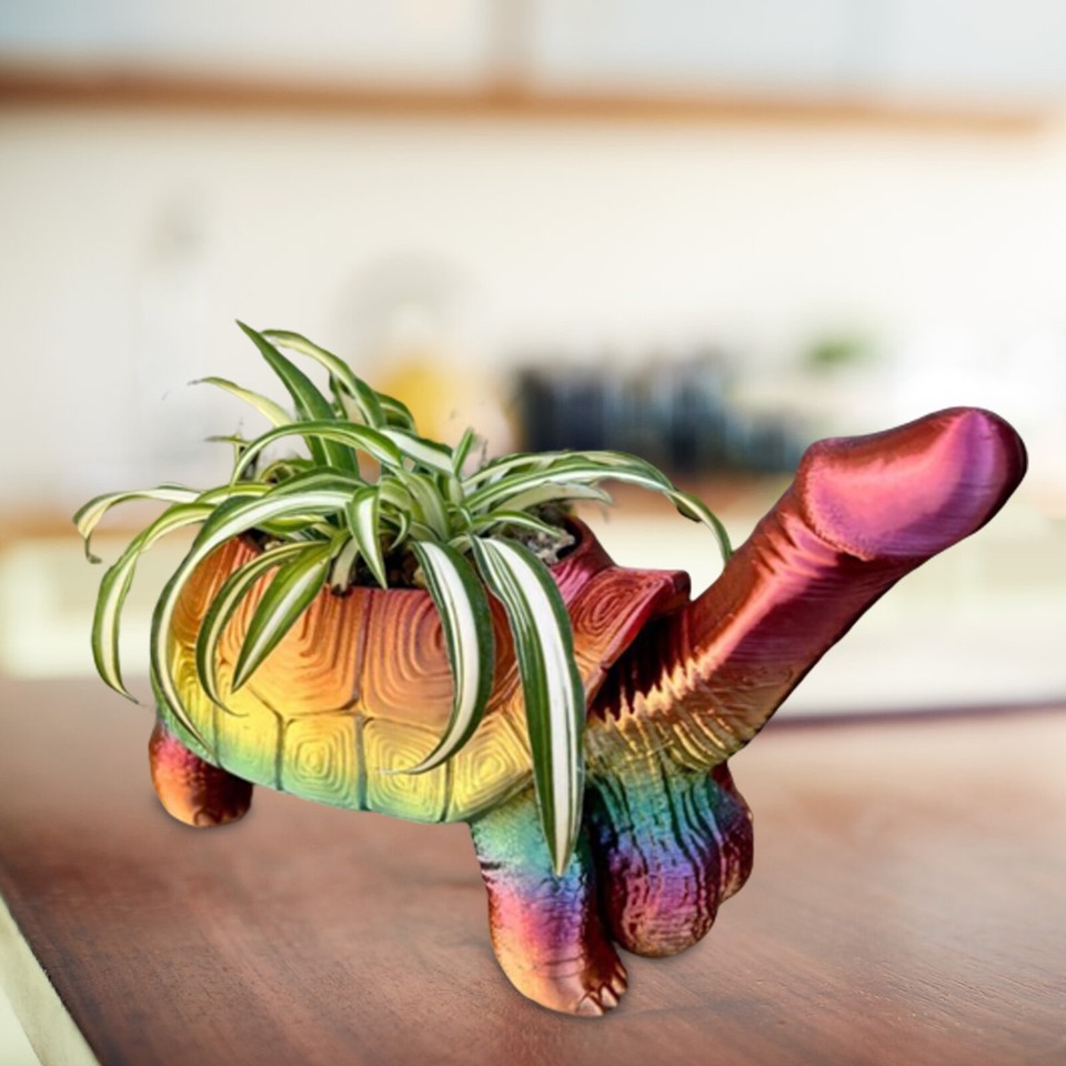 Resin Turtle Snail Garden Pots Handicraft Colorful Home Decor for