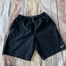 Nike Men  s 9  Contend Swim Trunks Size Large Black Bathing Suit Mesh