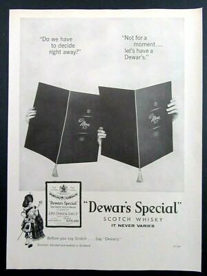 1964 Dewar's Special ''The Finest Scotch Whisky'' Canadian Magazine Ad