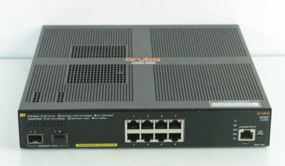 Aruba 2930F JL258A 8G PoE+ 2SFP+ Switch n619 - Image 2 of 4