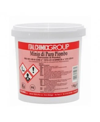 MINIO DI PURO PIOMBO IN POLVERE DA 1KG ANTIRUGGINE AL MINIO ITALCHIMICI