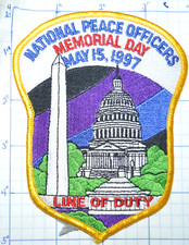 WASHINGTON D.C. NATIONAL PEACE OFFICERS MEMORIAL DAY 1997 POLICE DEPT PATCH