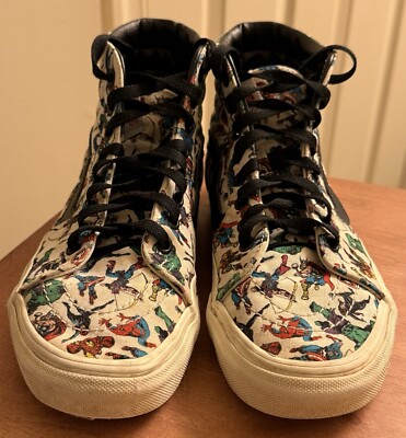 Vans Mens SZ 6.5 Skater Skate Shoe High Top Marvel Heroes  display picture 1