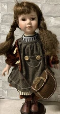 18” Porcelain Doll w/Stand