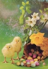 EASTER CHICKEN EGG Vintage Postcard CPSM #PBP240.U