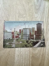 Union Square showing Dewey monument San Francisco California postcard S. F.  396