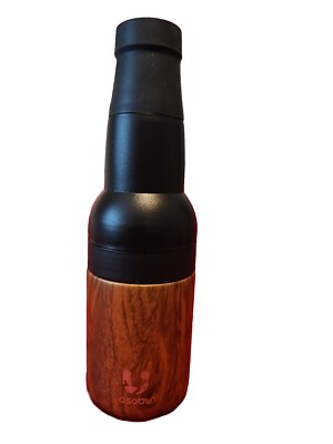 Asobu Frosty Beer 2 Go Stainless Steel Vacuum Insulated Woodgrain Koozie Can 