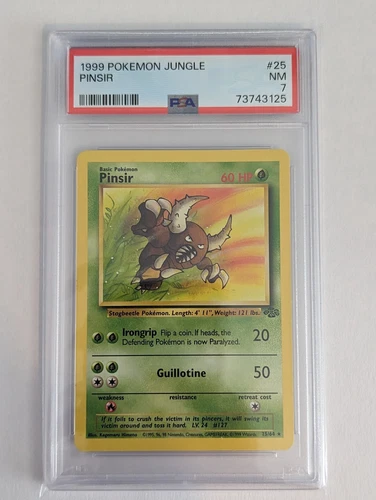 Pokemon - Pinsir - Jungle Set - Non-Holo - PSA 7 - 25/64