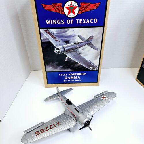 Wings of Texaco Series 2, 3 Northrop Gamma, Stearman Diecast Plane Bank Ertl Lot - Picture 2 of 23