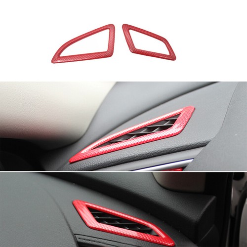 Side Air Vent Window Louver Carbon Fiber Red ABS Cover For Honda Civic 2016-2021 - Foto 12
