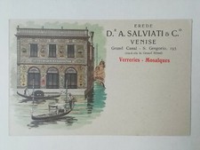 CARTOLINA PUBBLICITARIA SALVIATI VETRI MOSAICI VENEZIA MURANO FRANCE PUBBLICITÀ 