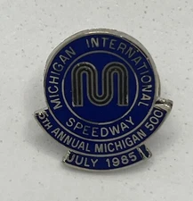 1985 Michigan 500 International Speedway Raceway Racing Race Car Lapel Pin