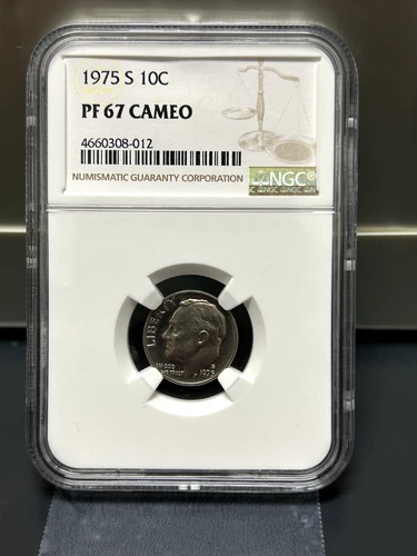 1975 S PF 67 Cameo Dime NGC Uncirculated