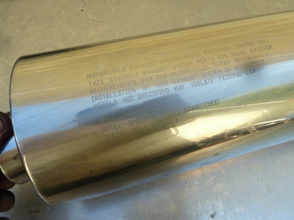 Stock exhaust can NICE ZX9R ZX 9 R Kawasaki 02 94-03 #G2 | eBay
