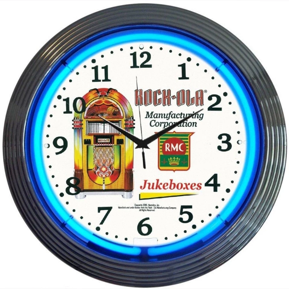NEONETICS Rock-Ola Jukebox Neon Clock 15"x15"