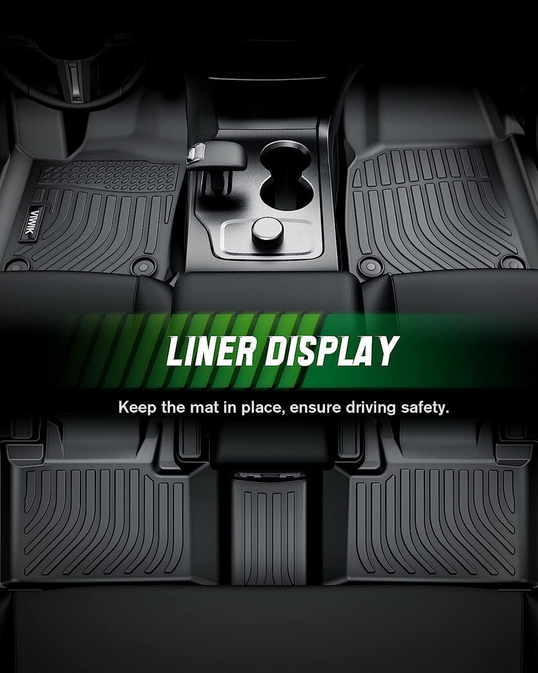 Floor Mats Liner For 20132018 Toyota RAV4 AllWeather TPE Black Front