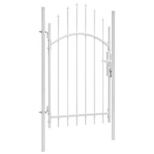 Image of Garden Gate Steel 1x2.25 m White vidaXL