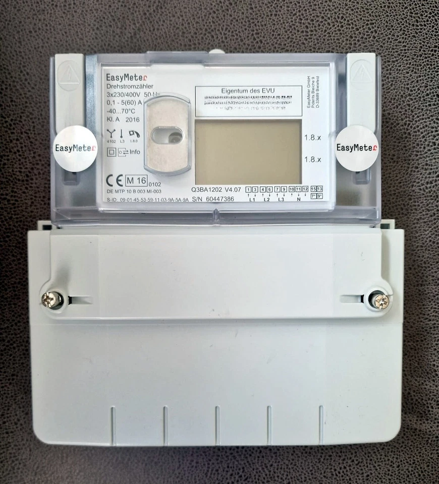 EasyMeter Q3AA 0,1- 5/60A | Klasse A | Drehstromzähler Wechselstrom | MIT PIN  - Bild 3 von 4