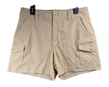 Eddie Bauer Women's Gorpcore Polished Classic Cargo Shorts Beige Sz 10 292-8