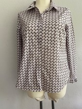 Damen-Bluse Langarm grau/rosa Gr. 38 von More & More