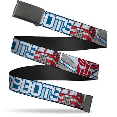 `Blank Black 1.0`` Buckle - Transformers Autobots Optimus Prime Sem... ACC NEW