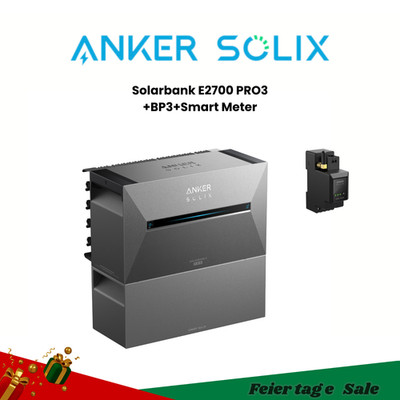 Anker SOLIX 5,4kWh Solarbank 3 E2700 Pro + BP2700 + Smart Meter 0% MwSt.