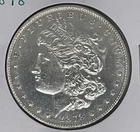 1878 8TF $1 Morgan Silver Dollar AU+ Cleaned
