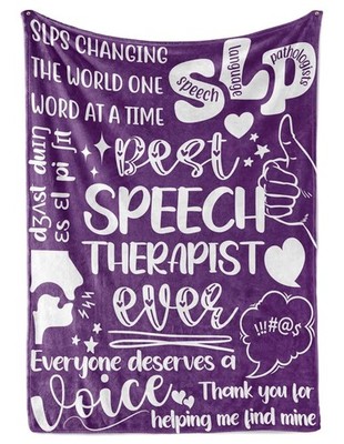 New Speech Language Pathologist Gifts Flannel Plush Throw Blanket 50x65 Inch 