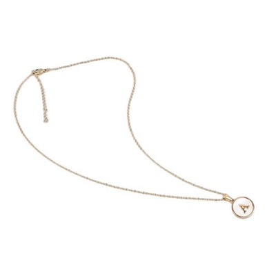 Alphabet Necklace Set 18K Stainless Steel Pendant Necklace Earrings Studs Fa SET