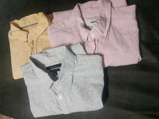 Lot of 3 Short Sleeve Button Down Size .M Men's Shirts Various Colors Brands
