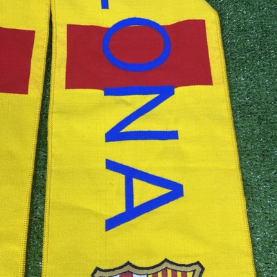 Écharpe Supporter Espagne – Barcelone – Football – Rouge Et Jaune – 52x8 Cm