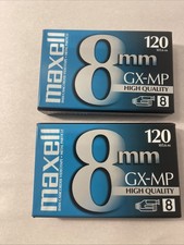Maxell 8mm GX-MP 120 High Quality Camcorder Video Cassette Lot of 2 Brand New
