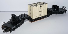 Märklin H0 4618 ++ Tiefladewagen mit Kiste der DB ++ #I3_406
