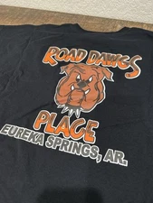 Road Dawgs Place, Eureka Springs, AR Mens Black Motorcycle Biker Tshirt 3XL