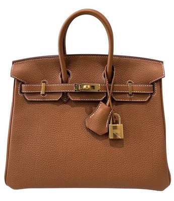 Hermes Birkin 25 Gold Tan Togo Leather Gold Hardware